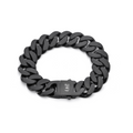 BG160B B.Tiff 16mm Black Flat Cuban Link Bracelet