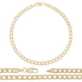 14K Gold Filled Cuban Link Anklet Diamond Cut Curb Chain 10'' Anklet Women Jewelry