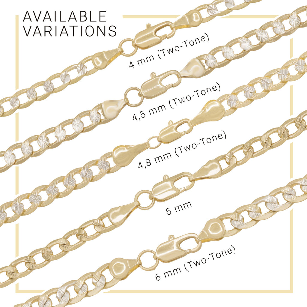 14K Gold Filled Cuban Link Anklet Diamond Cut Curb Chain 10'' Anklet Women Jewelry
